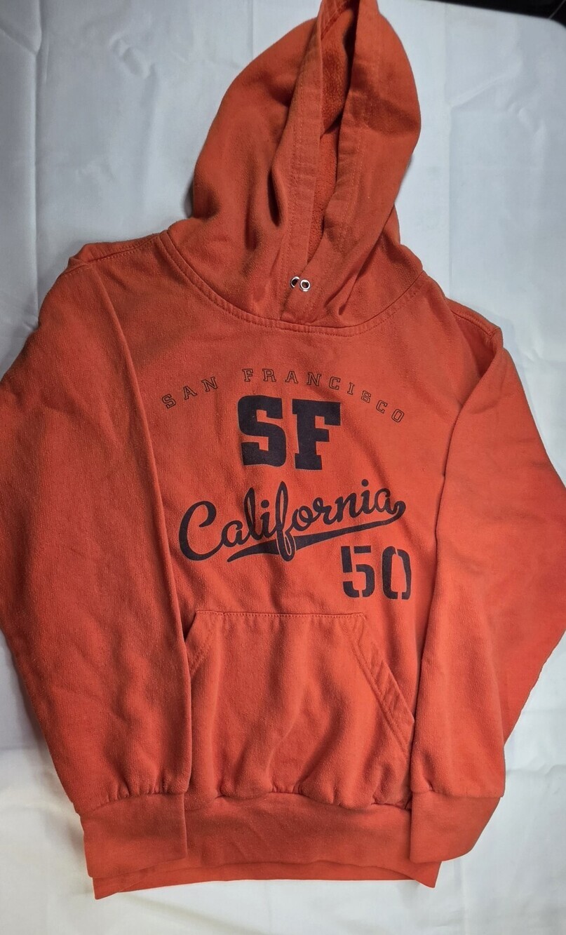 MV Sport San Francisco California 50 Hoodie Sweatshirt Small Orange Sku 0383